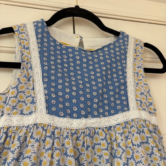 Mini Boden Floaty Hotchpotch Patchwork Floral Blue Dress Size Large 9-10 Years - Picture 6 of 15